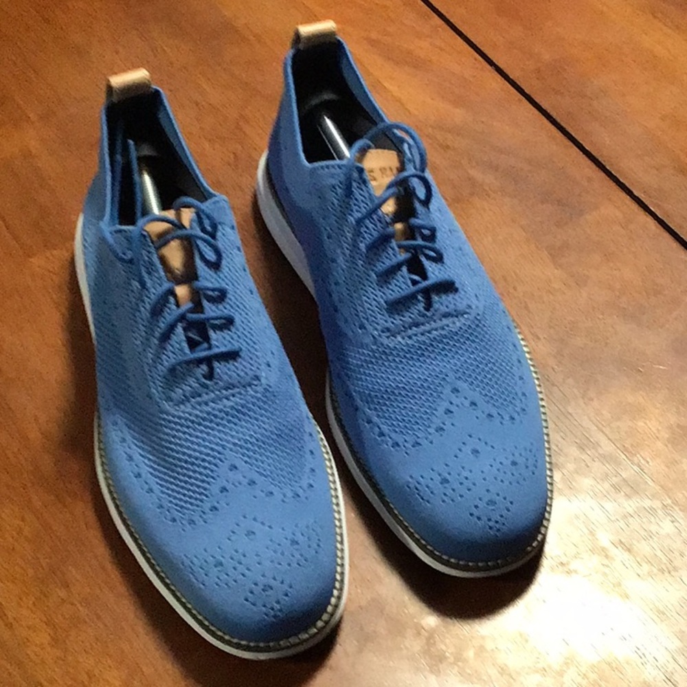 Cole Haan Men's Blue Knit Oxford Shoes | Size 10.5M